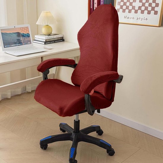 Gaming Stoel Cover Set van 4 Stuks met Armleuningen - Verwijderbaar, Wasbaar en Antislip - Geschikt voor Gaming en Computerstoelen (Rood) — afbeelding 5