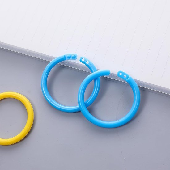 Set van 70 Plastic Binder Ringen voor Loose Leaf, Fotoalbums, Scrapbooks en Creatief Knutselen — afbeelding 2