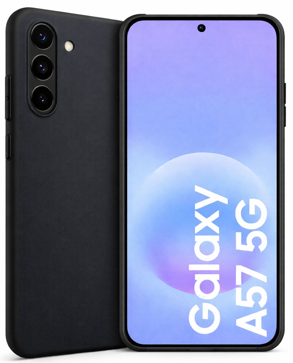 Hoesje geschikt voor Samsung Galaxy A57 – MatteShield Back Cover – Zwart – Schokbestendig