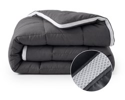 Dekbed-Discounter - Sleeptime Wasbaar dekbed 240 x 200 cm - Dekbed zonder overtrek - Wasbaar op 40 graden - All season dekbed - Antraciet
