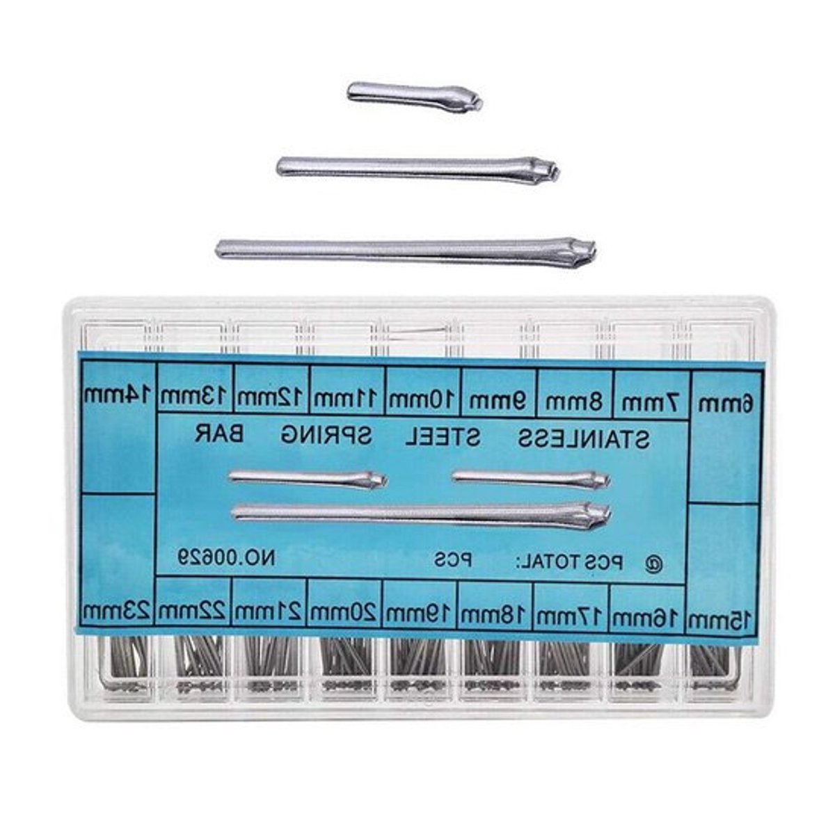 Roestvrijstalen horlogeband split pinnen 270 stuks 6-23mm - Horlogeband veerpinnen - Horlogeband reparatie - Horlogeband split pinnen