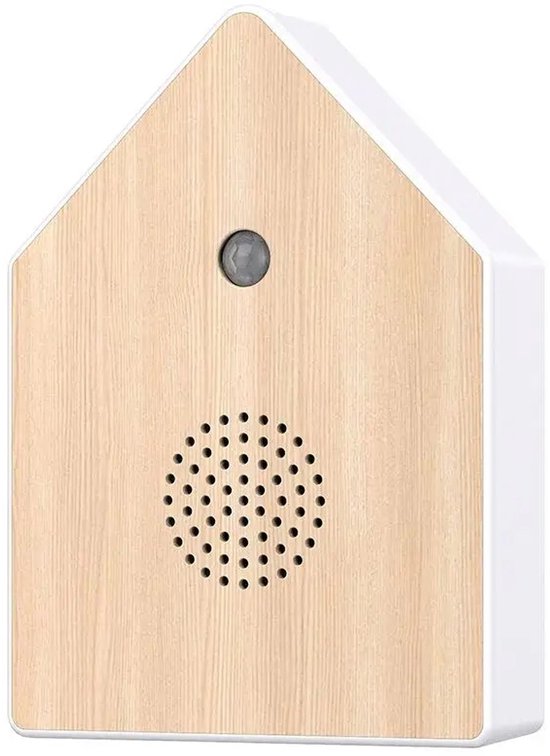 WiseGoods Premium Vogelgeluiden Huisje & Bewegingssensor - Meditatie - Natuurlijke Klankkast - Vogelhuisje - Geluidsbox - Bruin