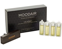 MoodAir Autoparfum met houder & 4 navullingen - Auto Luchtverfrisser - Unisex Car Parfum - Auto Geur - Auto Geurverfrisser - Car Parfum - Auto parfum - Auto luchtje - 4 navullingen - Auto accessoires