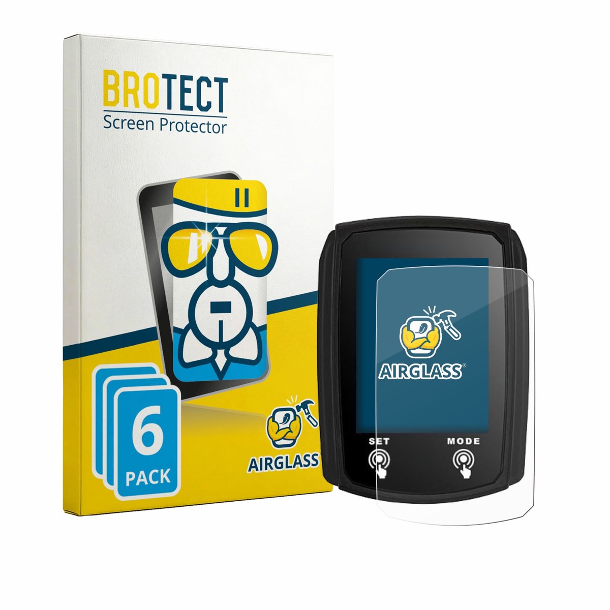 Screenprotector 6 Stuks voor JZK Bike Computer Beschermglas transparant