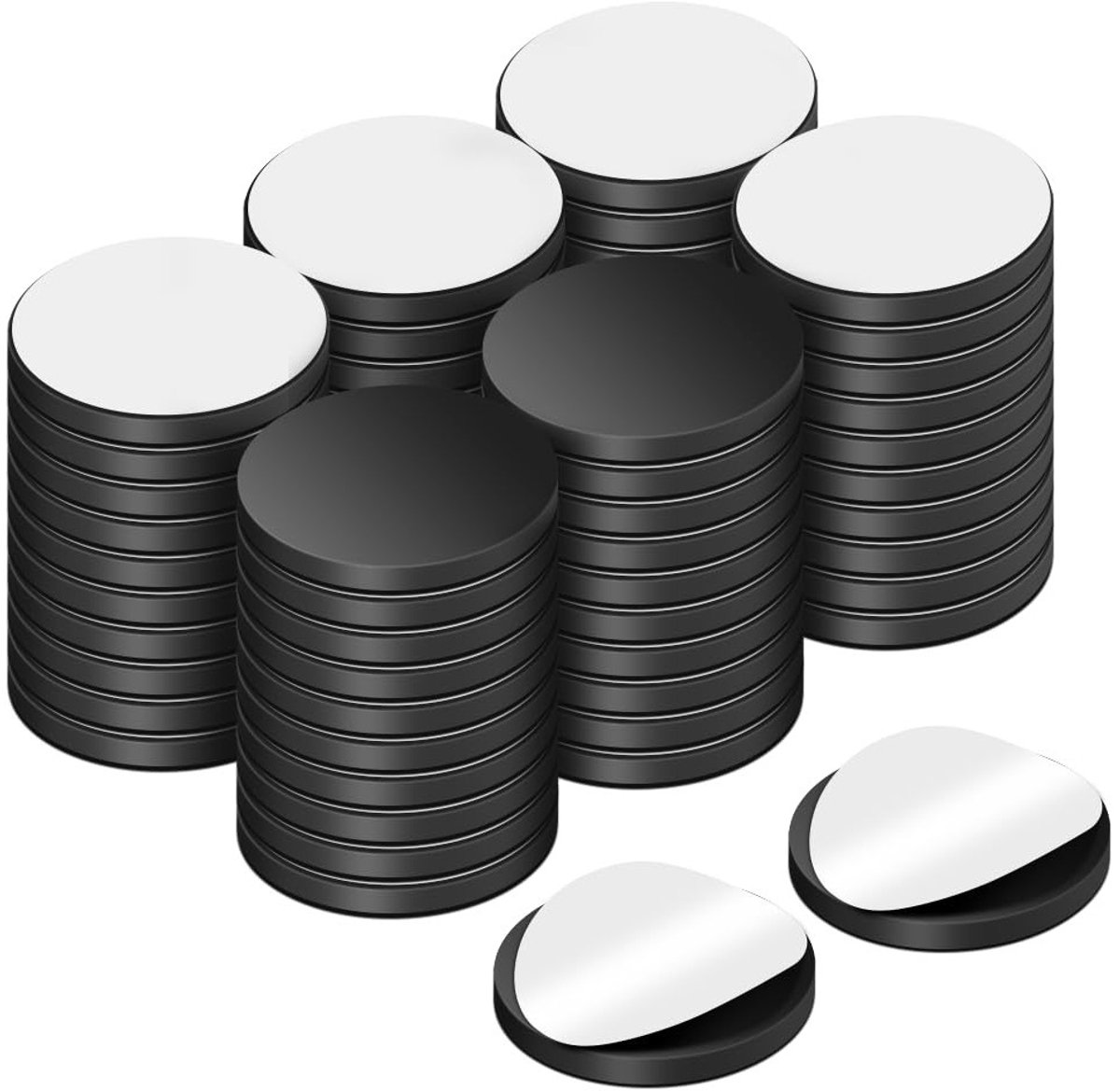 Set van 80 Zelfklevende Ronde Magneten - 20 mm Diameter voor Magneetborden, Koelkasten en Creatieve Projecten