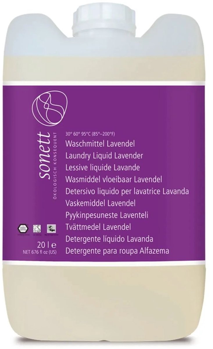 Vloeibaar Ecologisch Wasmiddel Lavendel 20 Liter Grootverpakking – Geconcentreerde Formule voor Krachtige Reiniging en Frisse, Milieuvriendelijke Lavendelgeur