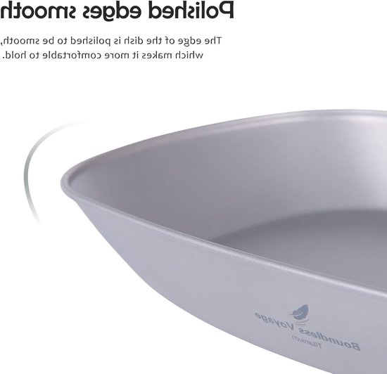 Ultra lichte titanium campingservies set voor buitenshuis - vierkante borden en kommen met draagtas voor snacks en maaltijden van Merkloos — afbeelding 4