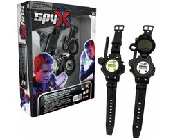 OttoSimon walkietalkiehorloges spion speelgoed zwart 60 meter bereik.
