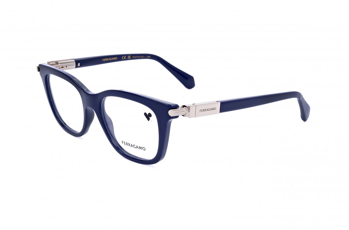 Ferragamo SF2973 Blue navy 50/17/140 WOMAN Brilmonturen