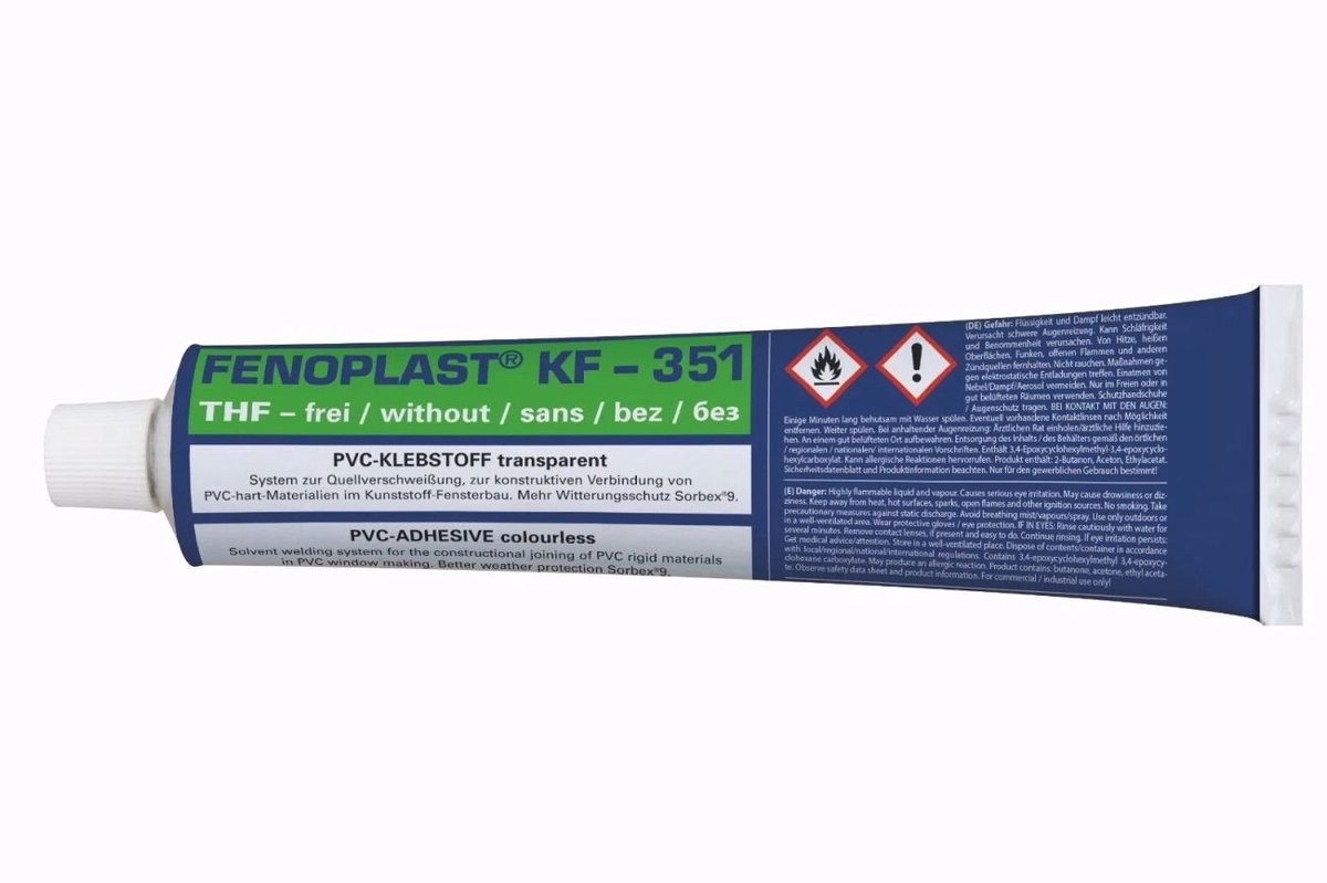 PVC lijm transparant, Quellschweißmittel, FENOPLAST KF-351, 180 g/200 ml, voor PVC hard