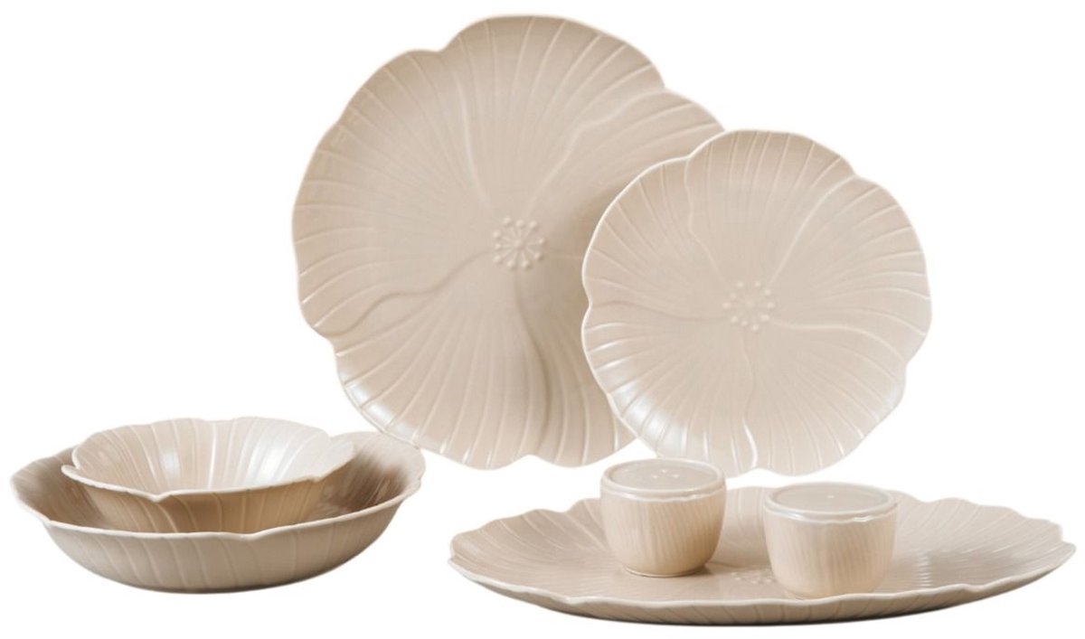 Bricard Florange - Porseleinen Dinner Set - Serviesset - 27-delig - 6-Persoons - Taupe