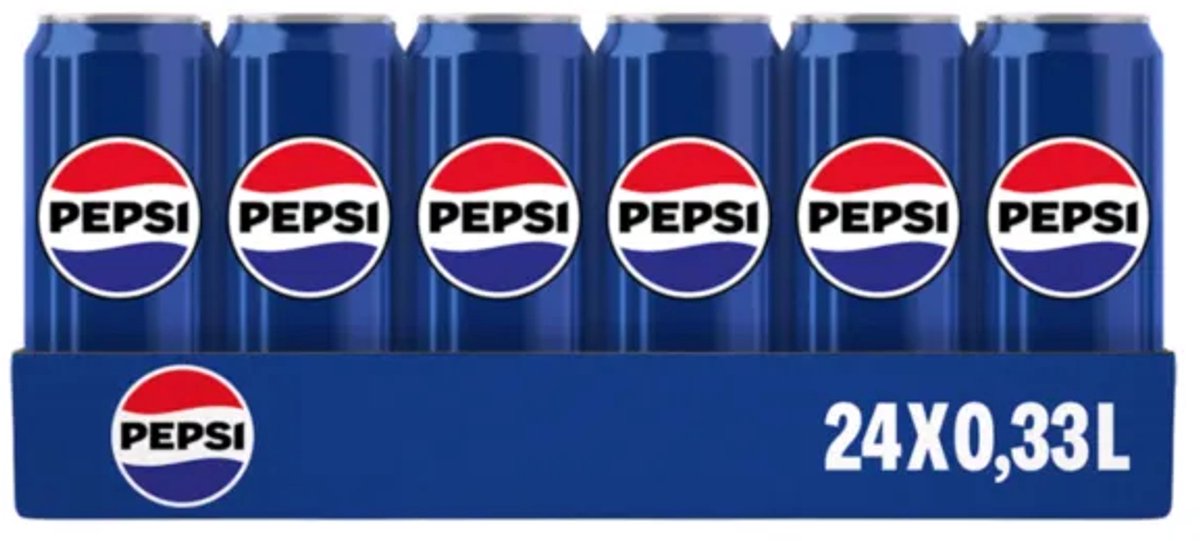 Pepsi Cola Regular Sleek Blik (24x33cl)
