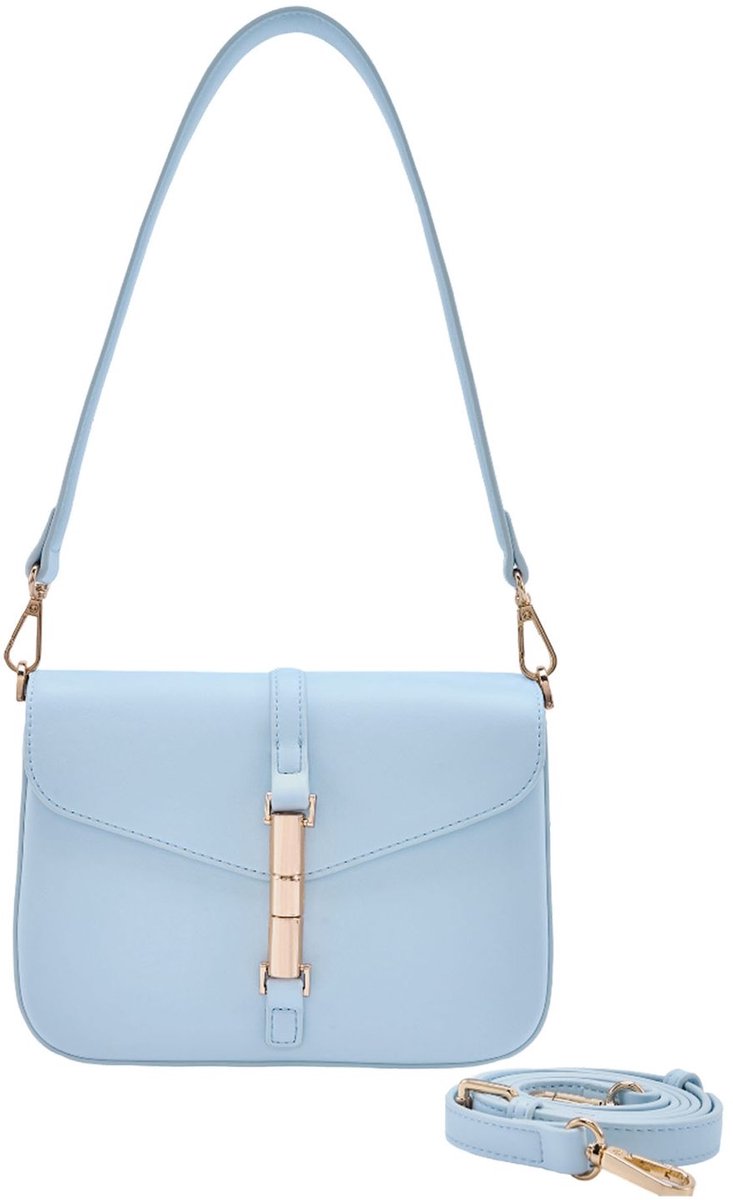SEIDENFELT MANUFAKTUR schoudertas Loviisa Crossbody Bag Cute Blue Lichtblauw