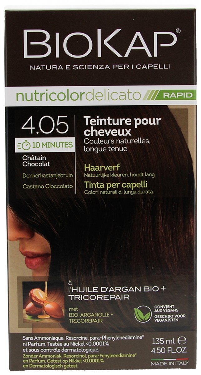 Biokap Nutricolor Delicato Rapid Haarverf (Kleuren : Kastanje)