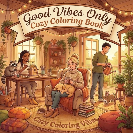 Cozy & Cute Coloring Book Collection- Good Vibes Only Cozy C ... - cover