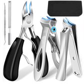 Professionele Pedicure Set - Nageltang voor Kalknagels & Ingegroeide Nagels - 5-delig - RVS - Ergonomisch Design - Inclusief Etui
