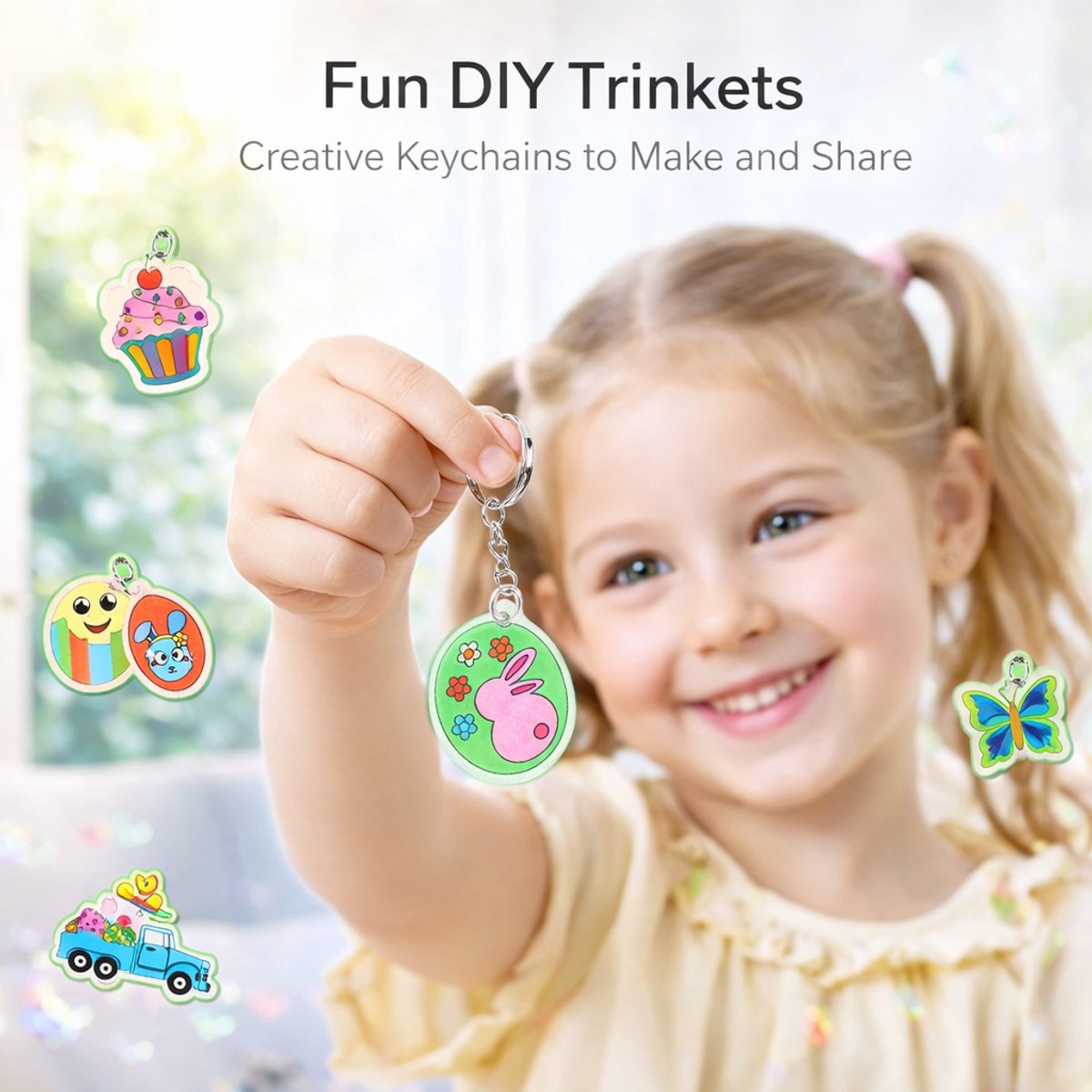 BOTC Krimpfolie set - 70-Delig Inclusief Accessoires - Krimpie Dinkie Pakket - Sieraden en sleutelhangers maken — cadeau in Hobby - foto 8