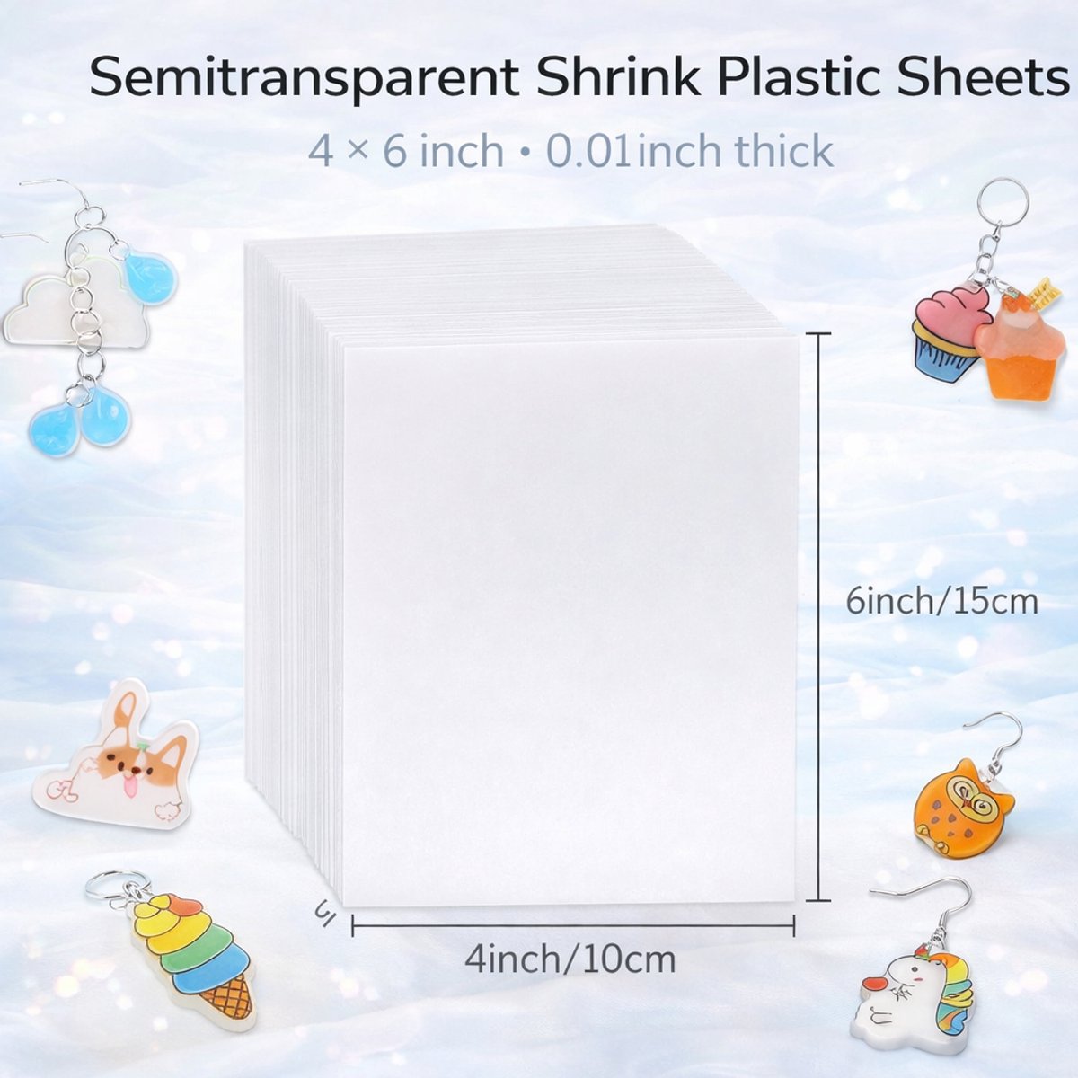 BOTC Krimpfolie set - 70-Delig Inclusief Accessoires - Krimpie Dinkie Pakket - Sieraden en sleutelhangers maken — cadeau in Hobby - foto 7