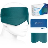 PurelyGoods® Masque de Sommeil – Masque pour les Yeux – 100 % Occultant – Masque de Nuit – Hommes et Femmes – Réglable – Coton – Bleu Océan