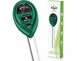 Vestifex® Vochtmeter Voor Planten - 3 in 1 Vochtigheidsmeter - Watermeter Voor Kamerplanten - PH Meter - Plantenvoeding - Tuinartikelen - Voor Binnen & Buiten Planten