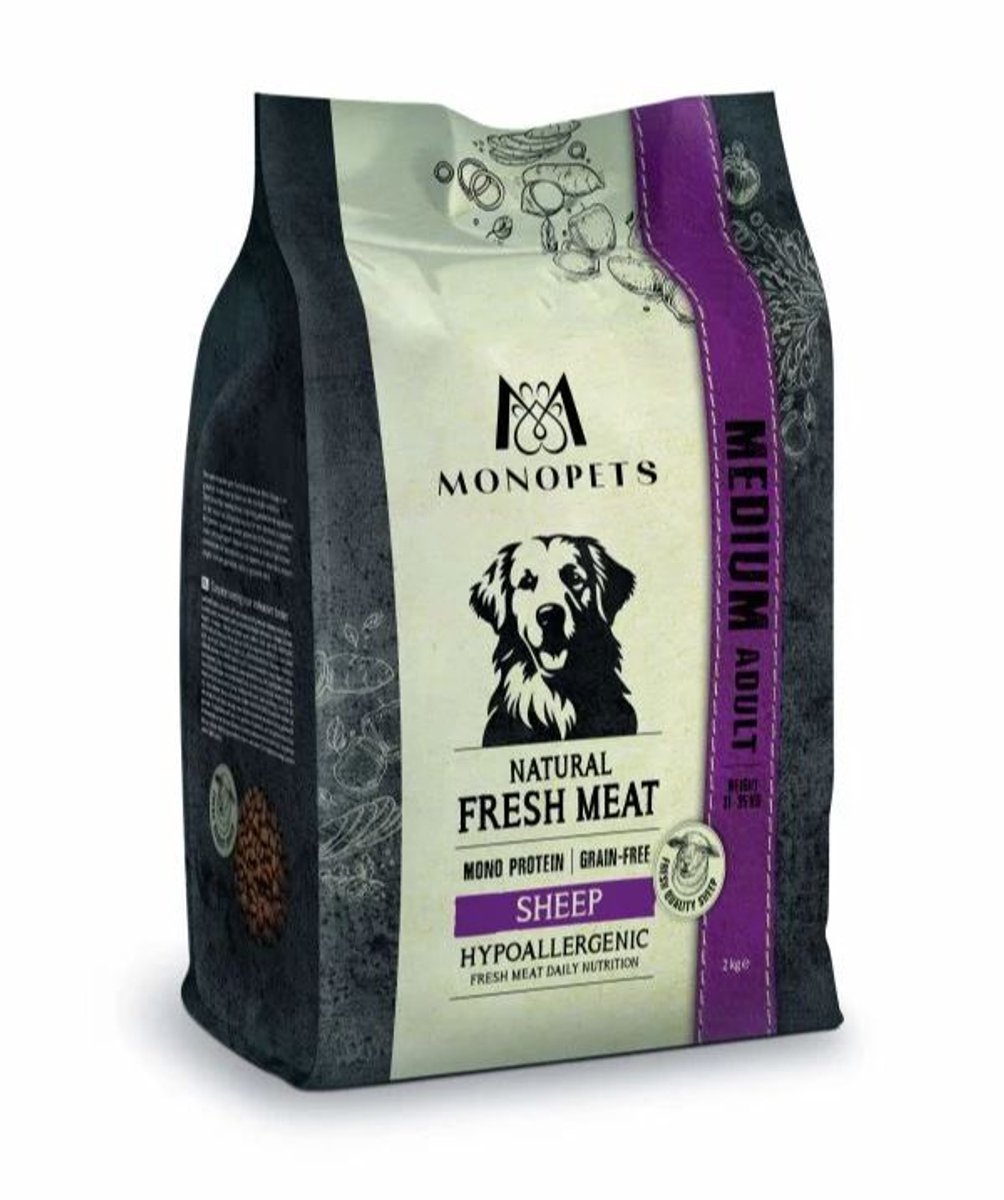 Monopets Monopets Fresh Meat Adult Medium Sheep 12 kg - Hondenvoeding