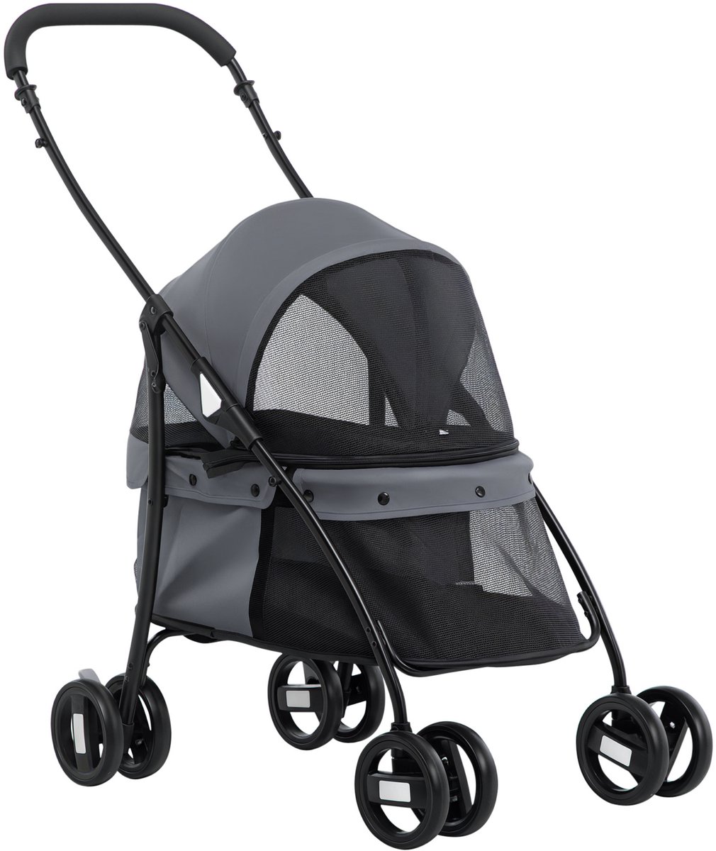 Hondenbuggy Inklapbaar - Pet stroller - Huisdieren wandelwagen–Grijs