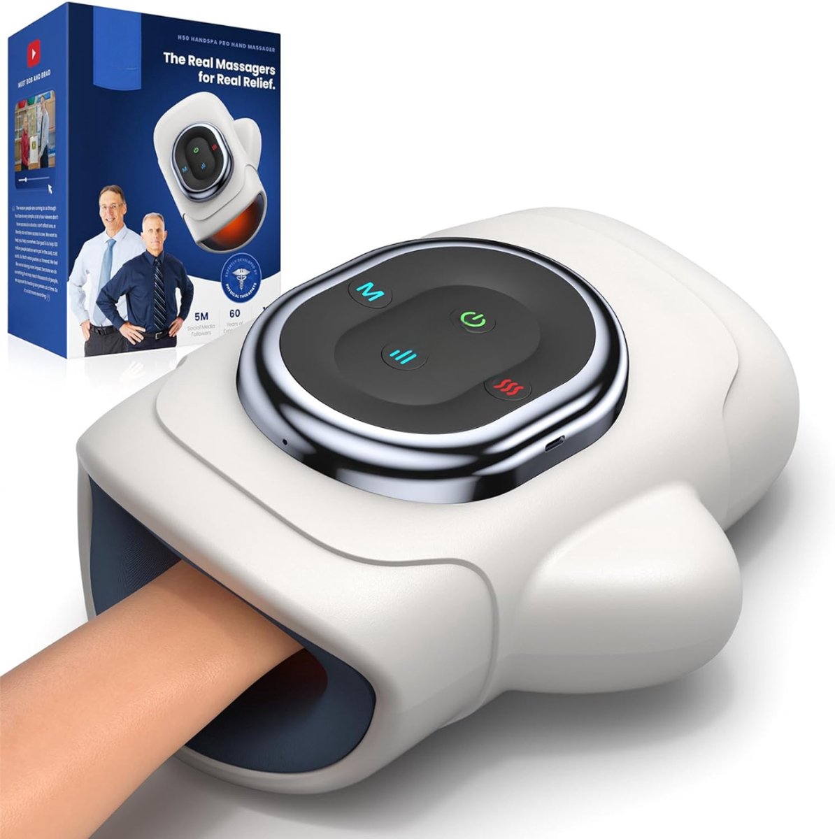 KAD® Handmassageapparaat - Massage Gun - Handmassage Apparaat - Wit - 18cm x 12cm x 24cm