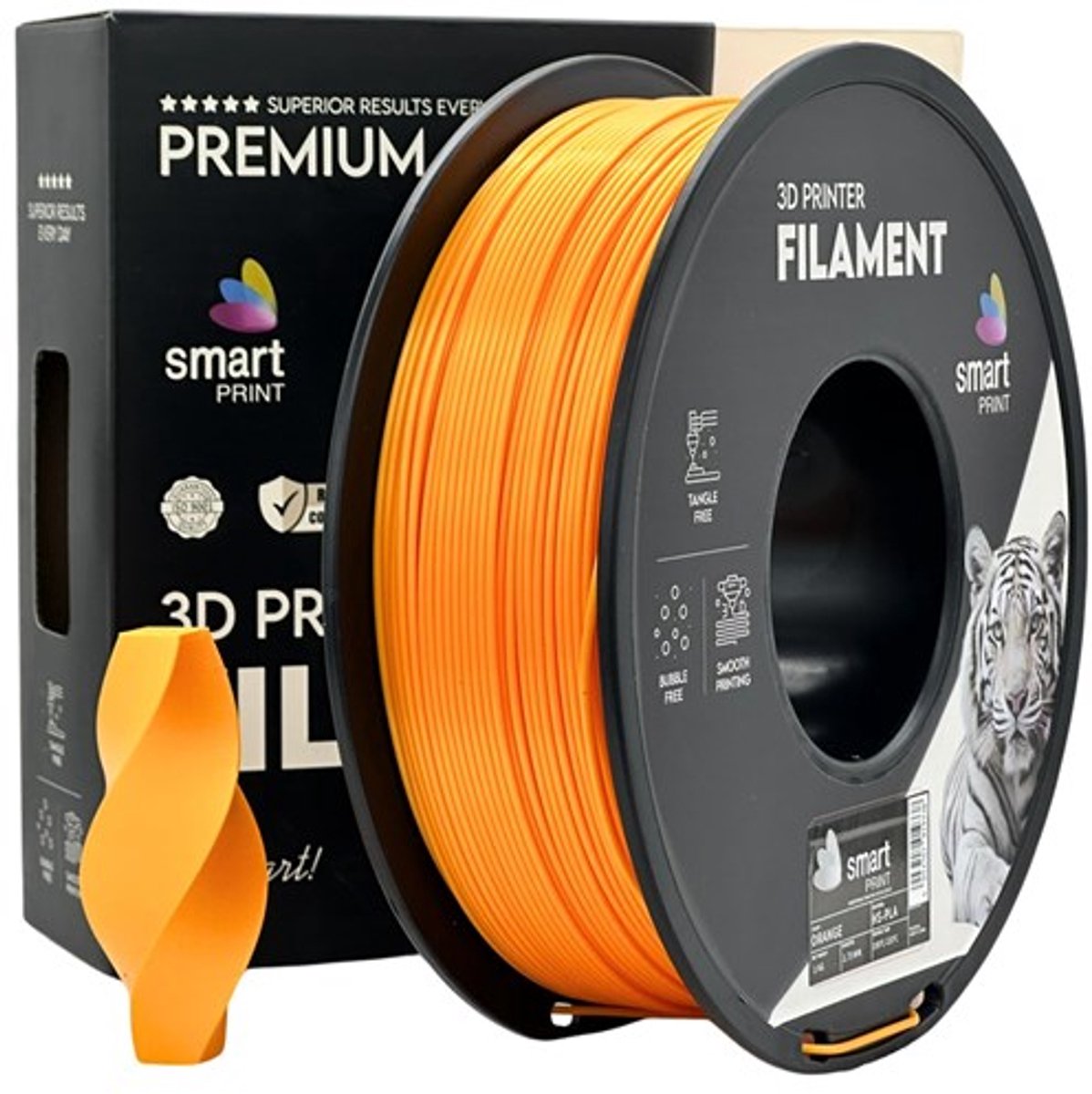 Smart Print - PLA-HS - 1,75mm filament – oranje - 1kg netto – high speed