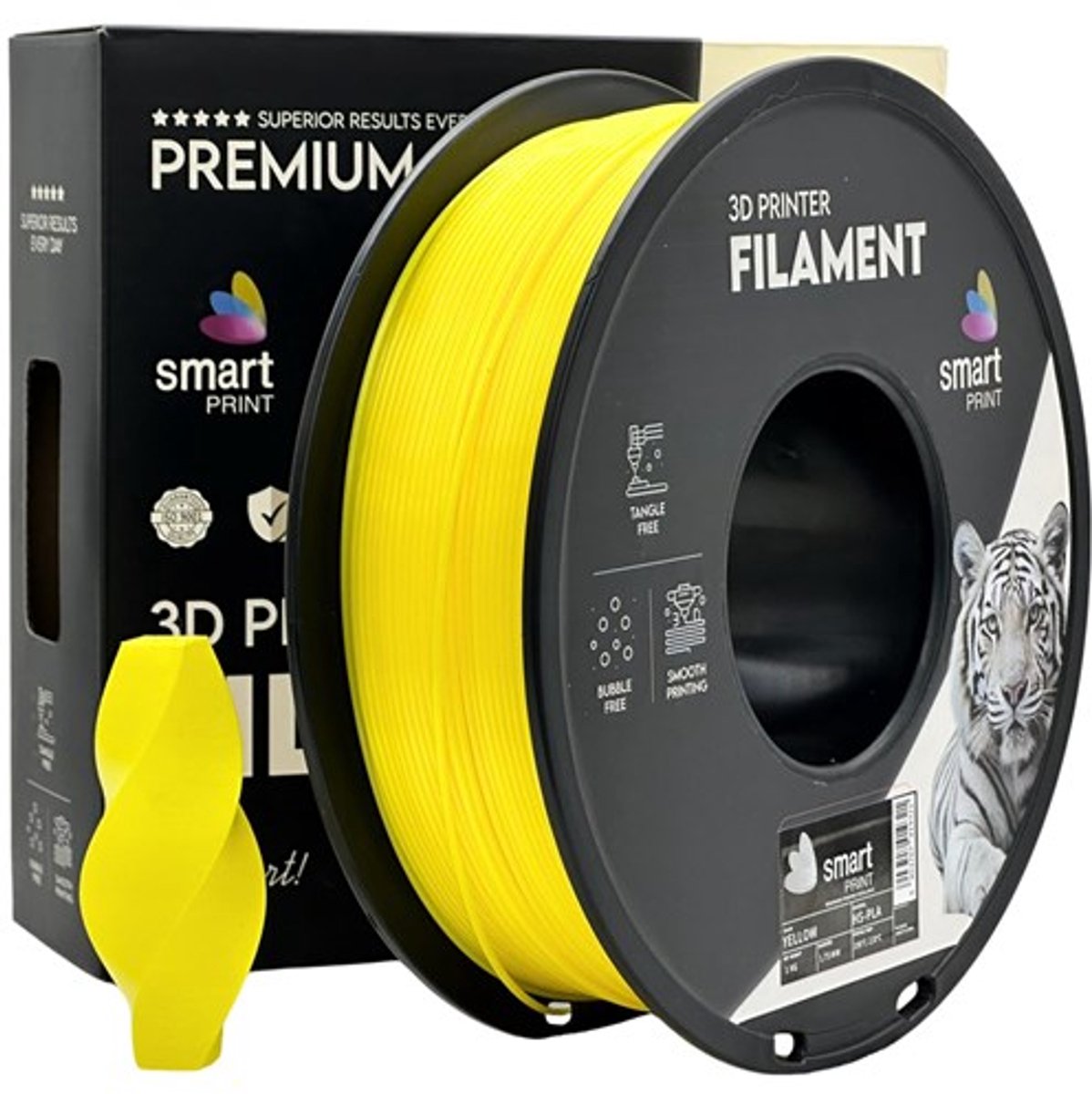 Smart Print - PLA-HS - 1,75mm filament – geel - 1kg netto – high speed