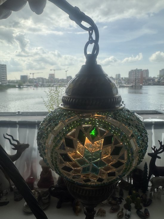 Swan Neck mosaic, bohemian Lamp van hand made — afbeelding 2