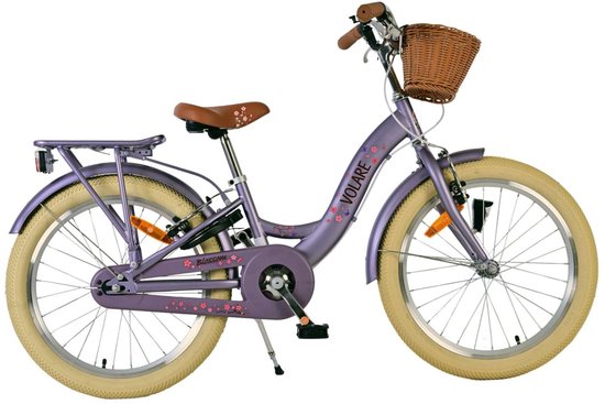 Volare Blossom Kinderfiets - Meisjes - 20 inch - Paars - Twee handremmen