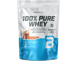 BioTechUSA 100% Pure Whey | Eiwitpoeder met BCAA en Glutamine | Glutenvrij, Palmolievrij | 21g Eiwit per portie, 400 g, Gezouten karamel