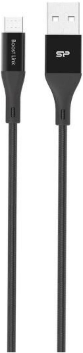 Silicon Power Boost Link Micro USB kabel 1M (Nylon/Black)