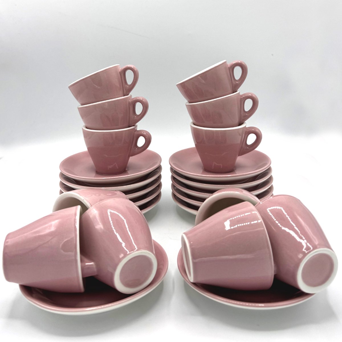 Espressokopjes set van 12 stuks roze
