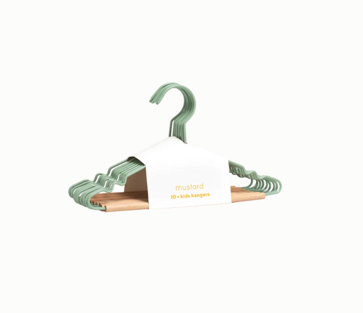 Mustard - Kids top hangers - Kapstokken voor kinderen - Set van 10 - Sage