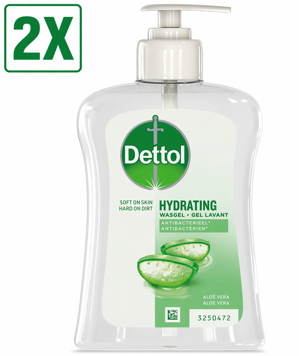 2 x Dettol Handzeep - Antibacterieel - Verzachtend - Aloë Vera - 250 ml