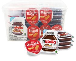 Lotus Biscoff & Nutella 980g - 56 porties - Mix van spreads met chocoladepasta, chocopasta en speculoospasta