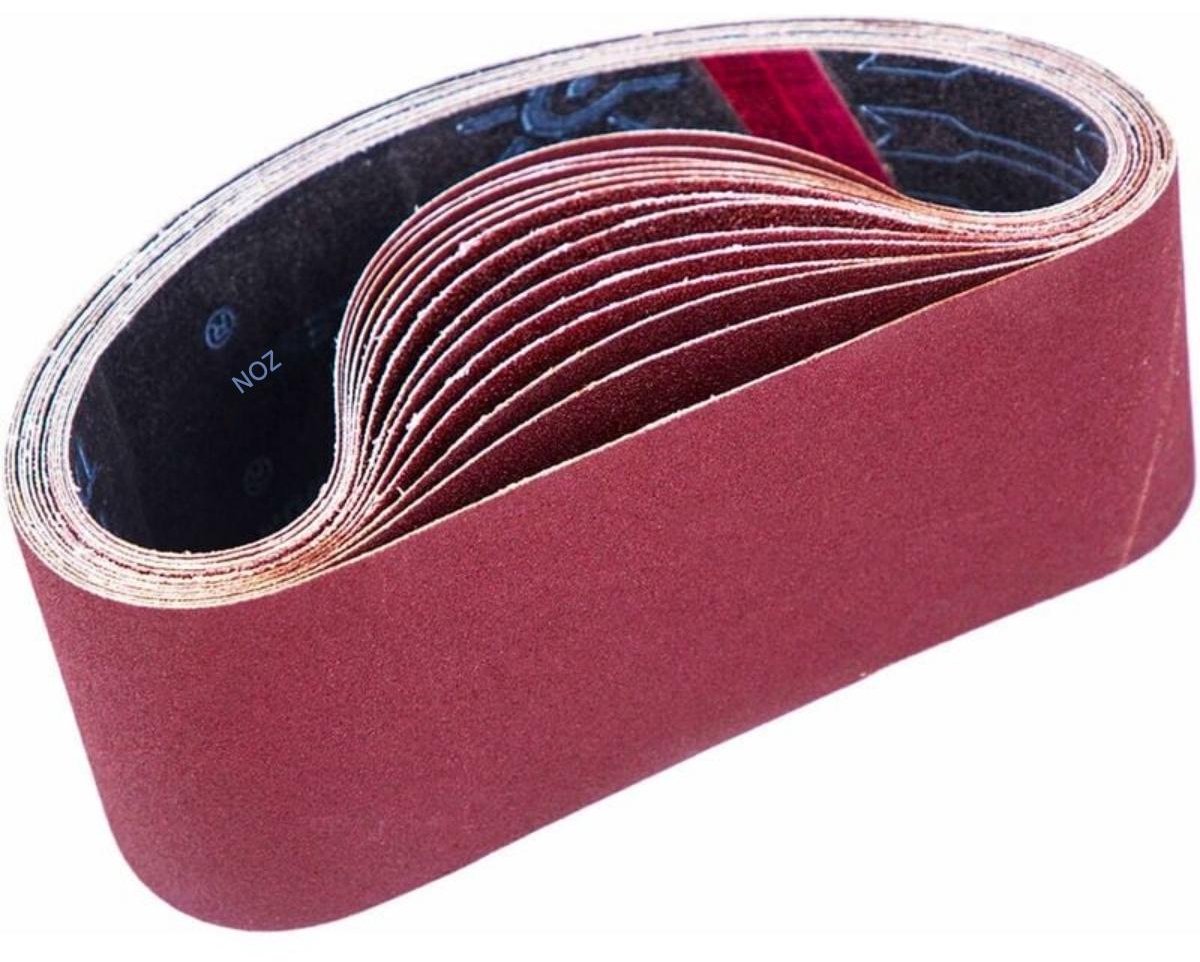 EXCITAT 15 Stuks Schuurriem - Bandschuurbanden Set - Korn 80/120/150/240/400 - Geschikt voor Bandschuurmachines - Aluminiumoxide Schuurbanden 75 x 533 mm