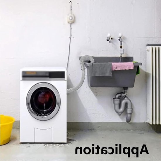 RVS afvoerslanghouder voor gootsteen, slangklem, wastafel en slanggeleider, geschikt voor alle afvoerslangen van Merkloos — afbeelding 2