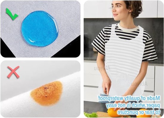50 Stuks Waterdichte Slabbetjes voor Volwassenen, Eet Schorten voor Senioren, Ideaal voor Mannen en Vrouwen — afbeelding 5