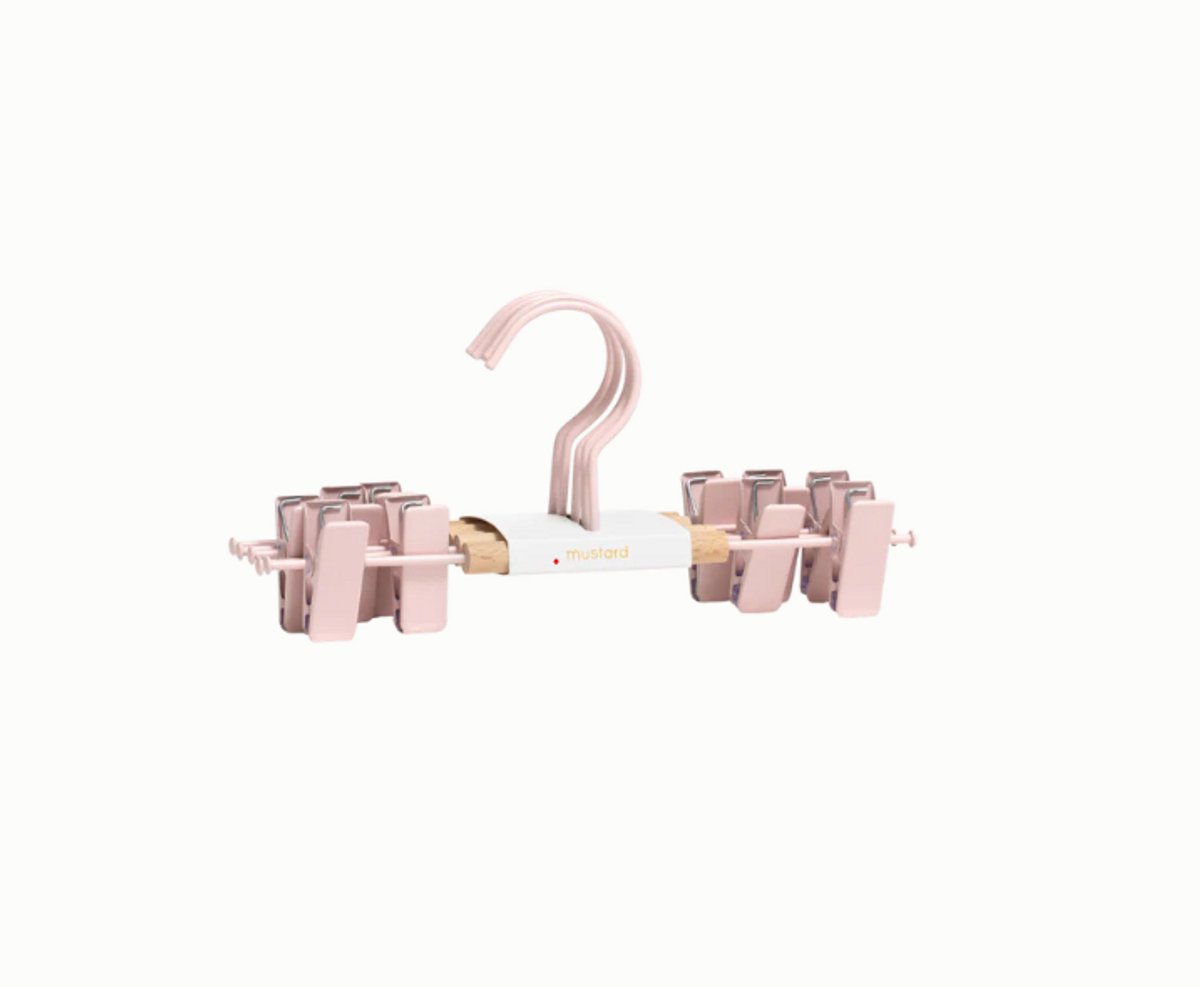 Mustard - Kids clip hangers - Kapstokken voor kinderen - Set van 5 - Blush