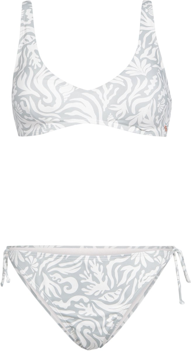 Brunotti Lavinja-Print Bikini Set Aqua Dames Bralette Bikini Top Medium Bedekking 36 Grijs