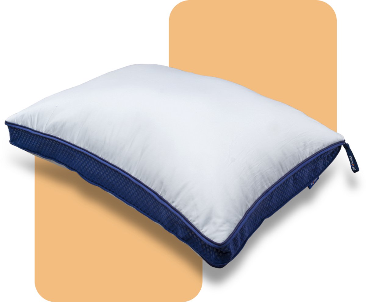 Zipsleep Ergonomisch hoofdkussen – binnen 3 seconden aanpasbaar – perfecte hoogte & ondersteuning voor zij- & rugslapers – traagschuim (memory foam) – 50x70 cm – Zipsleep Smart Wit