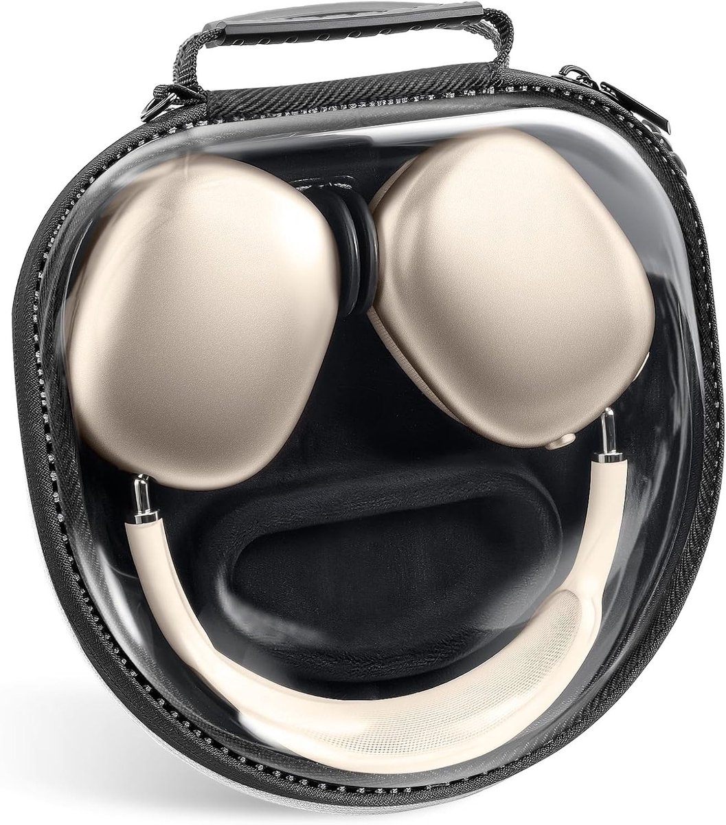 Waterdichte Hoofdtelefoon Tas met Slaapstand, Stofdichte Draagtas voor AirPods Max, Ideaal voor Reizen en Bescherming van Hoofdtelefoons, Zwart