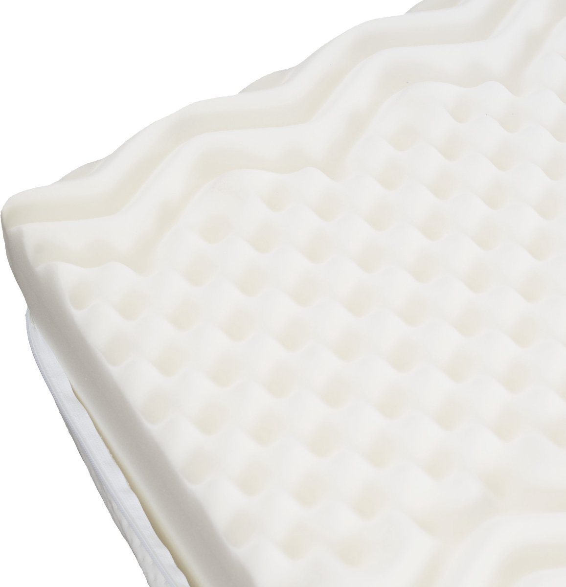 MODFU Kaltschaummatras 180x200 cm – 7-zones kingsize – H2/H3 omkeerbaar – Ademend & afritsbaar – Anti-slip – Luxe slapervaring voor twee Wit