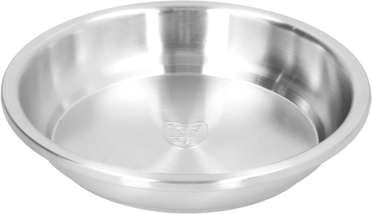 Ronde Roestvrijstalen Serviesplaat voor Camping, Eten en Salades - Ideaal voor Thuisgebruik en Keuken (28cm)