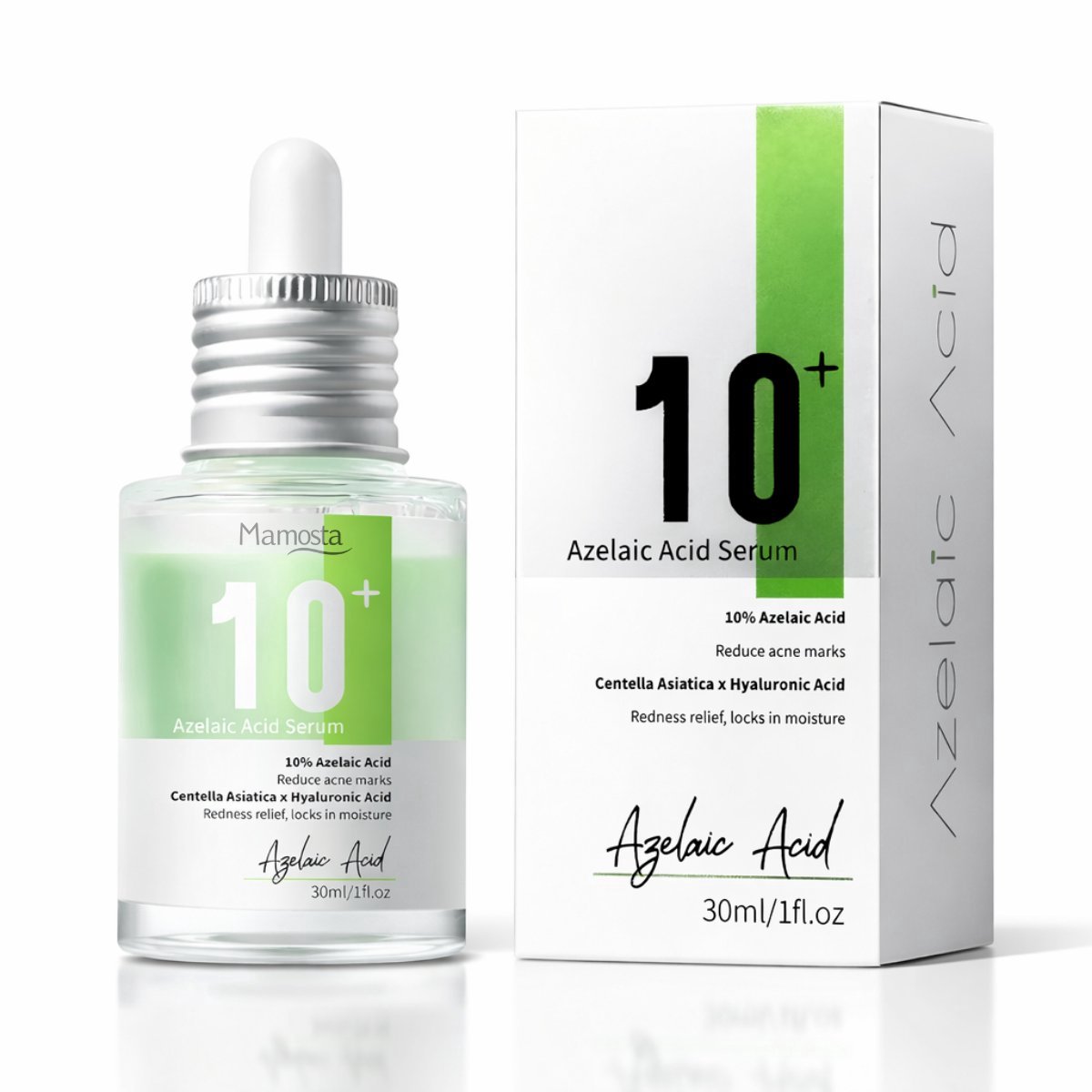 Mamosta® Azelaic Acid 10 Serum - Anti Blemish & Vlekken - Hyaluronzuur - Azelaïnezuur - Korean Skincare - Niacinamide - 30ml
