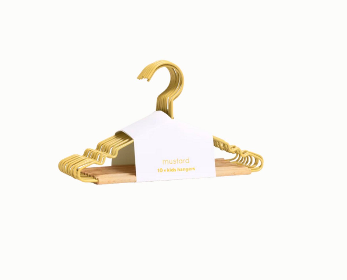 Mustard - Kids top hangers - Kapstokken voor kinderen - Set van 10 - Butter