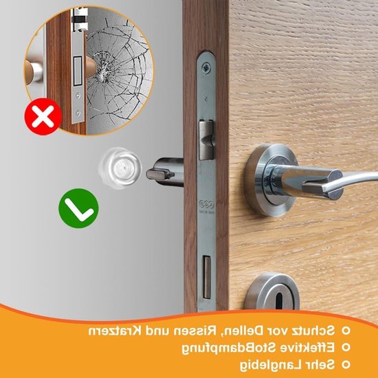 12 Stuks Transparante Rubber Deurstopper met Zelfklevende Buffers, 22mm Elastische Rondjes voor Bescherming en Geluiddemping — afbeelding 2