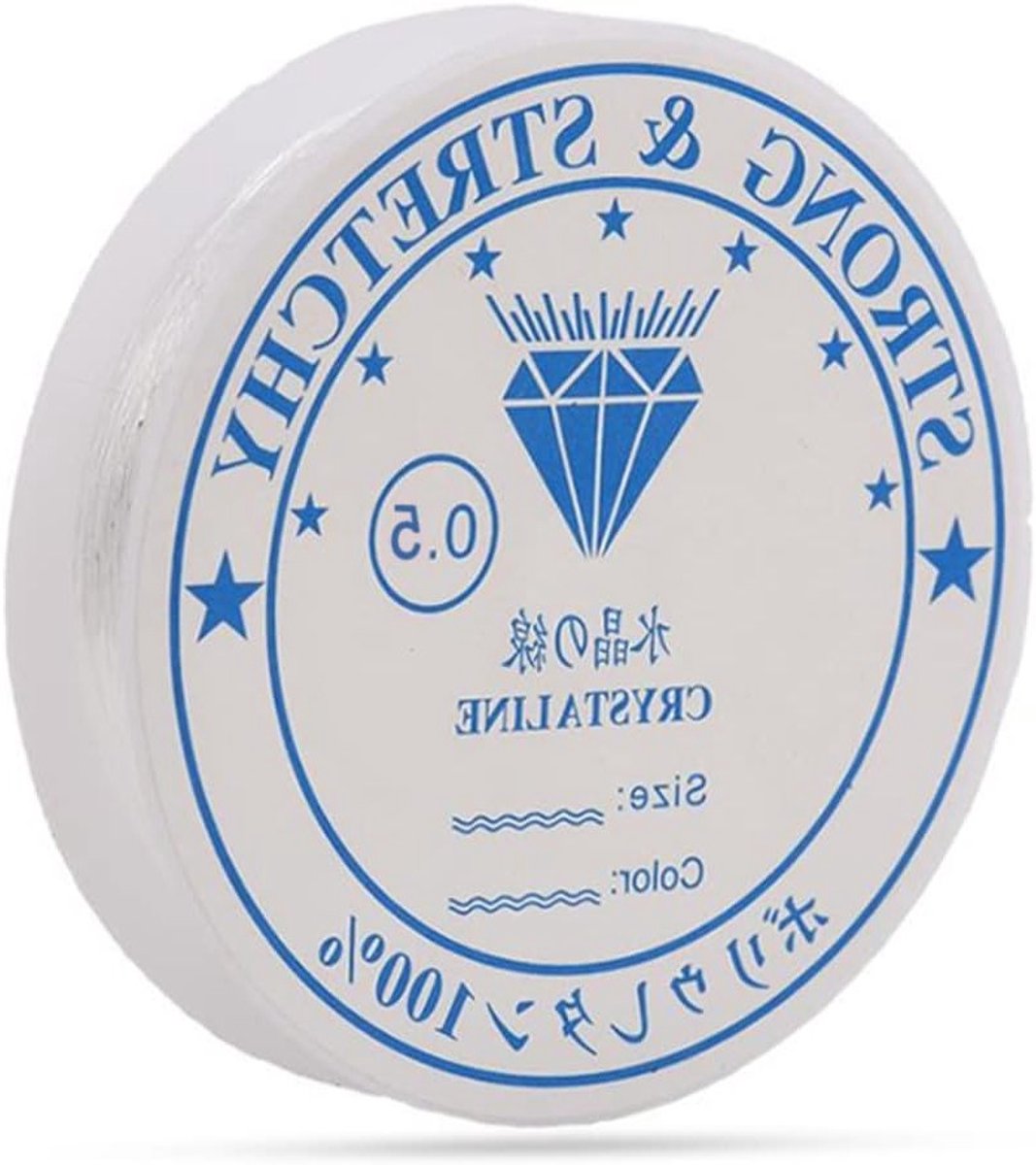 Elastisch touw van 120m x 0.5mm voor sieradenproductie - Sterk, rekbaar en scheurbestendig